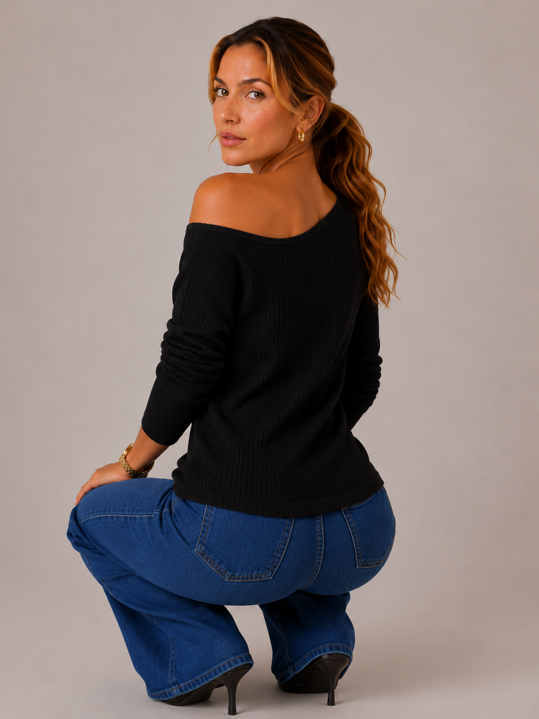 POLERA BARBARA NEGRA - Imagen 2