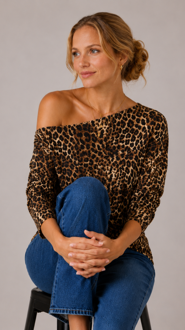 POLERA BARBARA ANIMAL PRINT