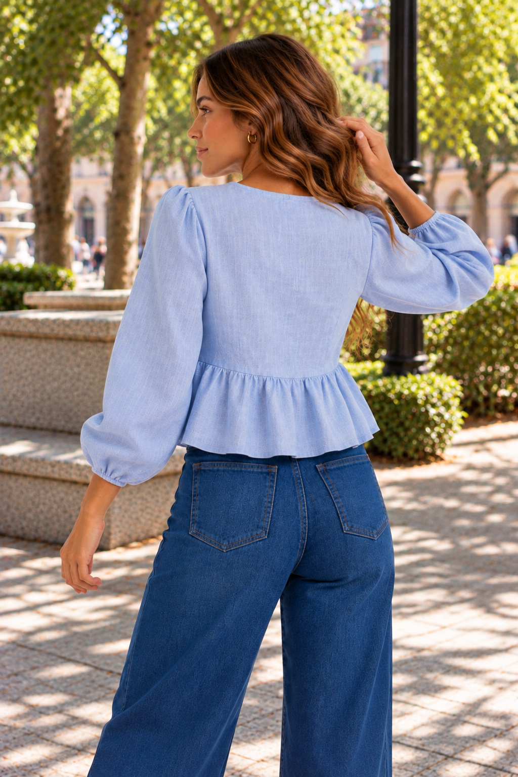 BLUSA VALENTINA CELESTE - Imagen 2